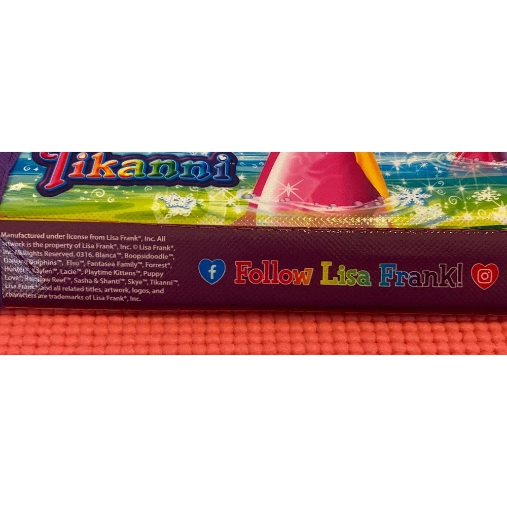LISA FRANK TIKANNI Trifold Portfolio Binder Carrying Case‎ Color Activity 2020